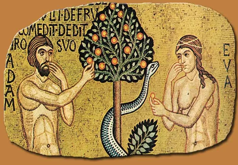 Грех страдать. Икона грехопадение Адама. Грехопадение Адама и Евы икона. Мозаика грехопадение Адама. Изгнание Адама и Евы.