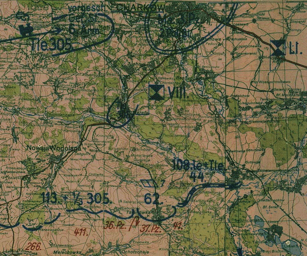 Немецкая карта 1941 года урал
