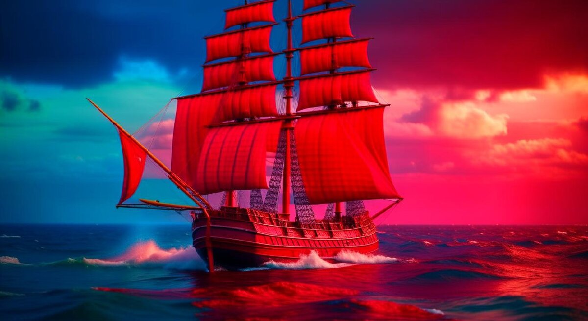 «Алые паруса» Александр Грин: вера в чудо. Стоит ли читать? Картинка: rudalle