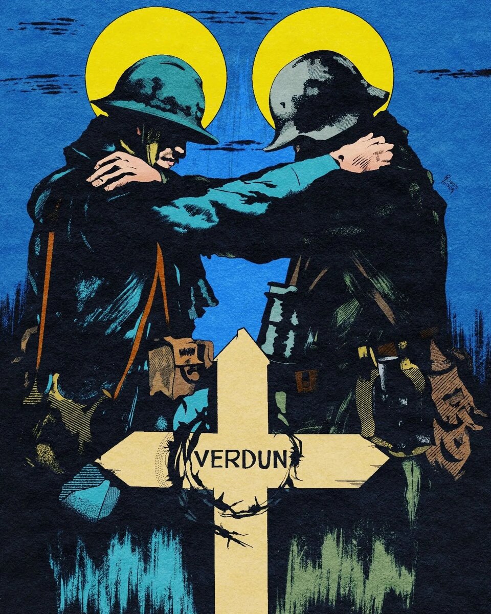 Рисунок французского солдата первой мировой 