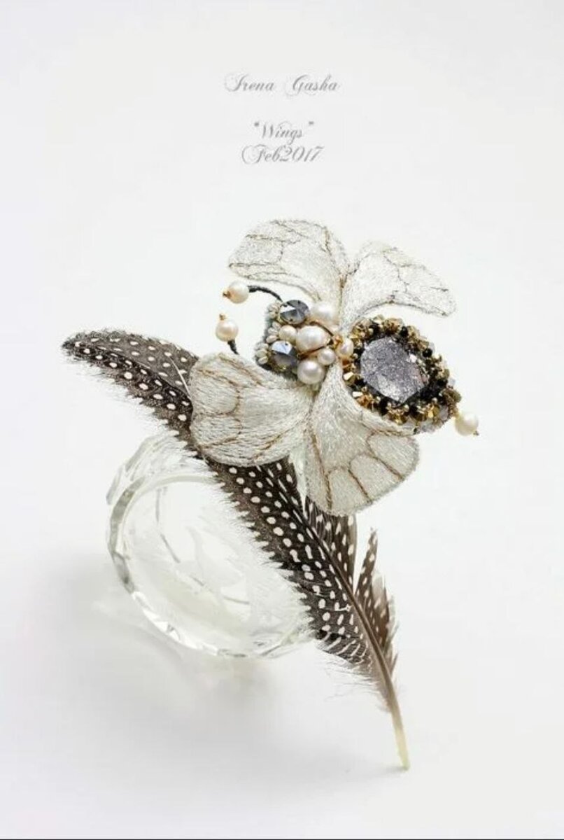 Вышитая бабочка мастер Ирена Гаша