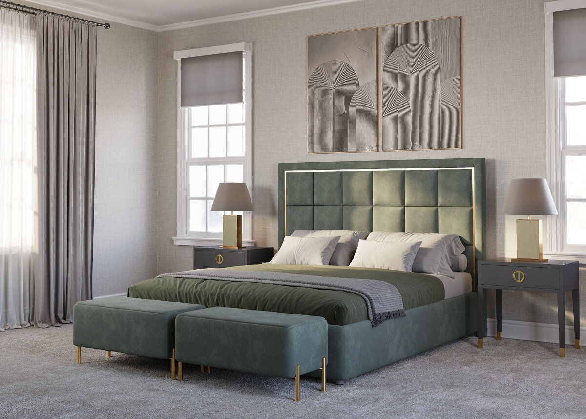 Спальня с двуспальной кроватью, изголовье CASELLA M (арт. 099)
