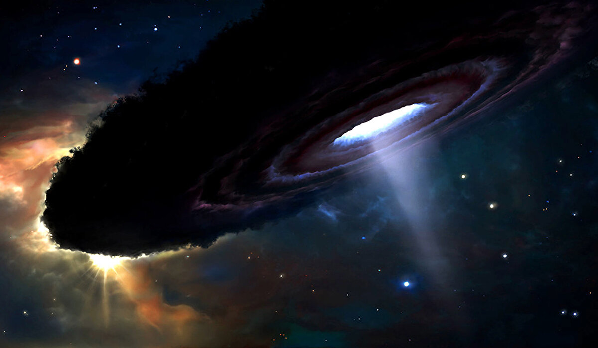 Возможно, так выглядит второй компонент звездной системы – Эпсилон Возничего В. Фото: NASA/JPL-Caltech