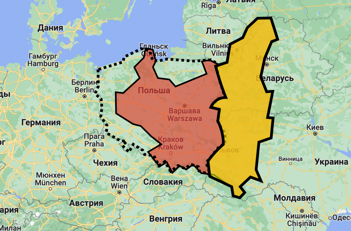 Территории польши потерянные. Западные территории Польши подарок Сталина на карте.