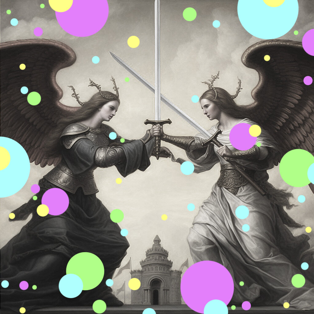 Битва с самим собой (рисунок нейросети)