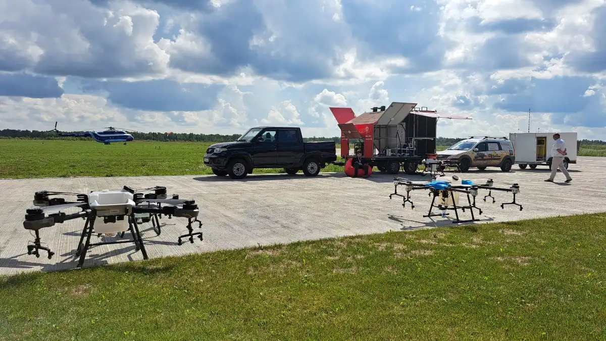 Авиационная площадка в Березкино Томской области, на которой прошли первые в России соревнования по пилотированию агродронов Фото: depagro.tomsk.gov.ru
