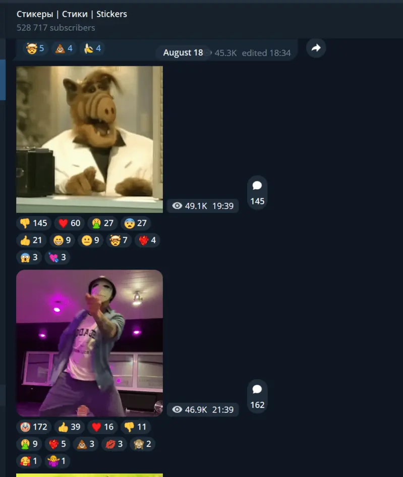 Очень хорошая статистика на их канале