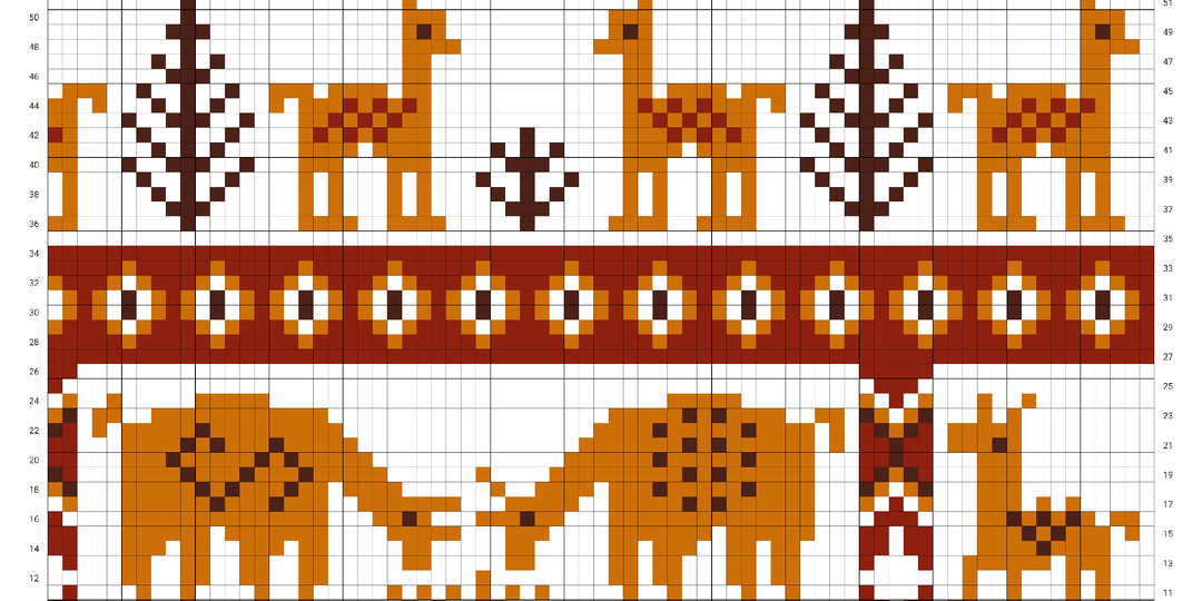 Как составить схему жаккардового узора самостоятельно