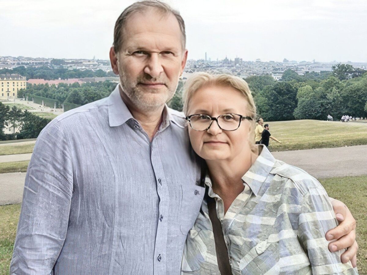 Фёдор Добронравов со своей супругой.