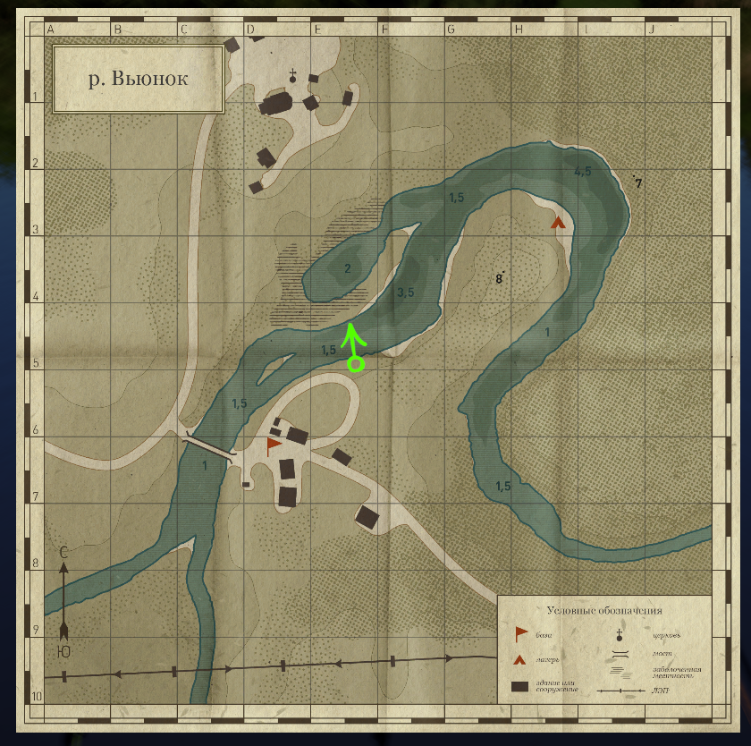 расположение