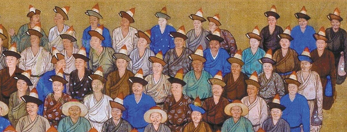 Делегация дербетов и чоросов в лагере китайского императора Цяньлуна на горном курорте Чэндэ в 1754 г.