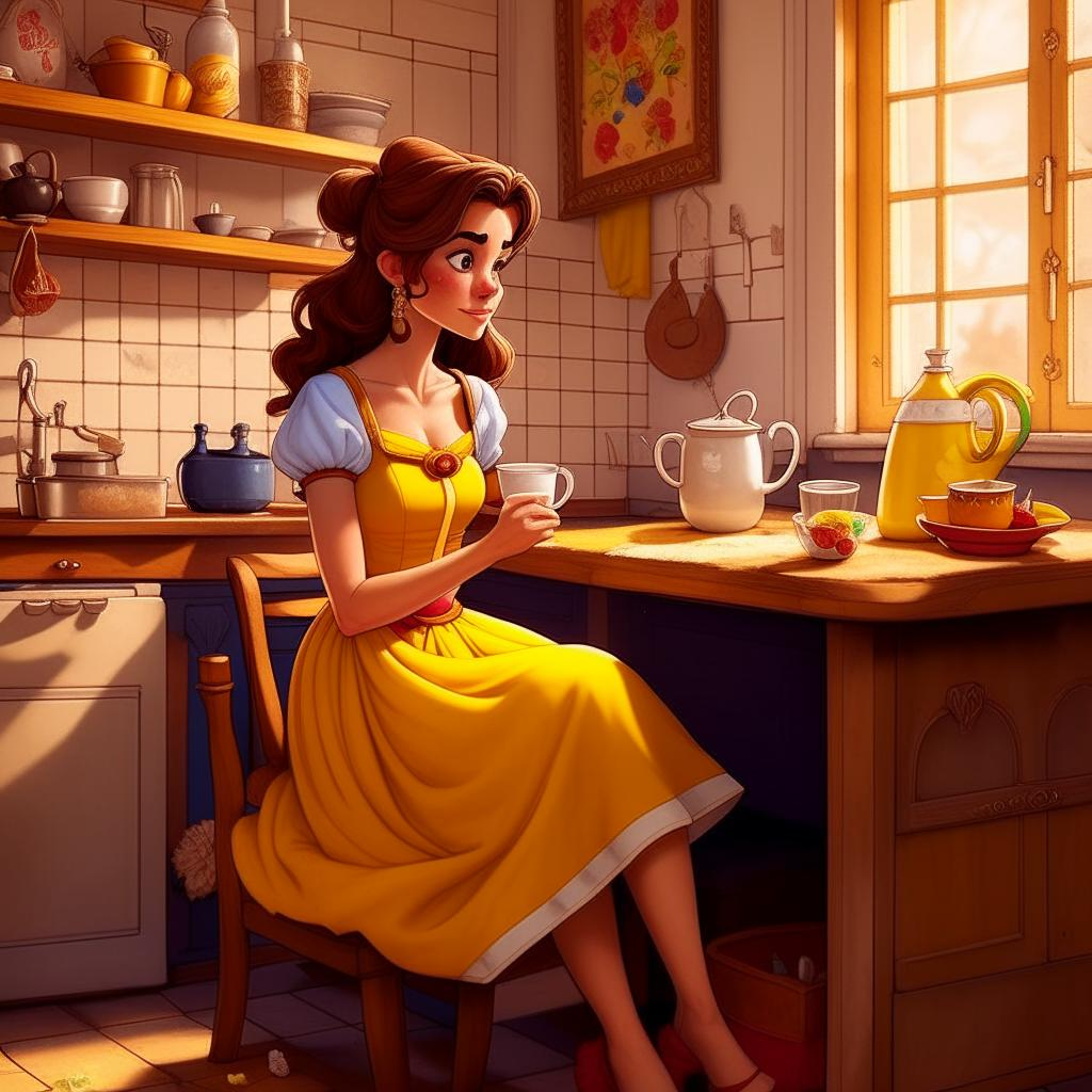 Белль на чаепитии