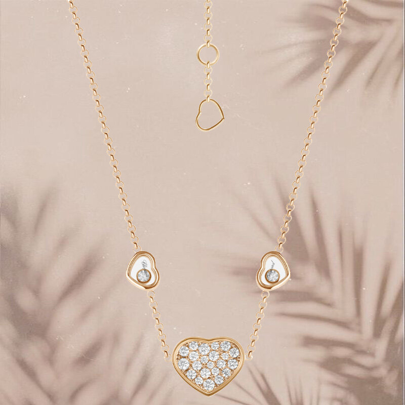 Колье Chopard Happy Diamonds из розового золота с бриллиантами