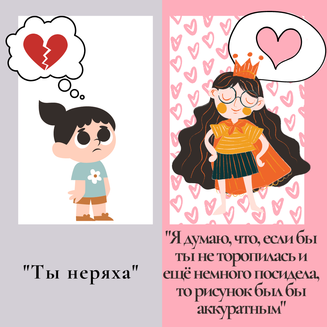 Ситуация №1. Мы должны выражать своё недовольство определенными действиями ребенка, но никак не ребенком. Мы оцениваем сам поступок.