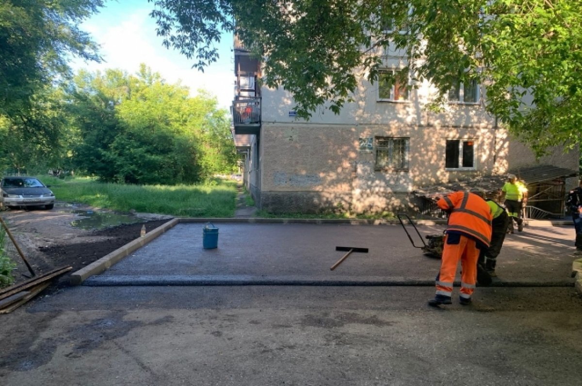    В Свердловском районе Красноярска отремонтировали междворовые проезды