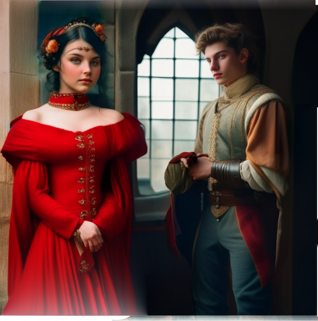 Гвиневра и Алендер. Сгенерировано в нейросети Кандинский 2.2