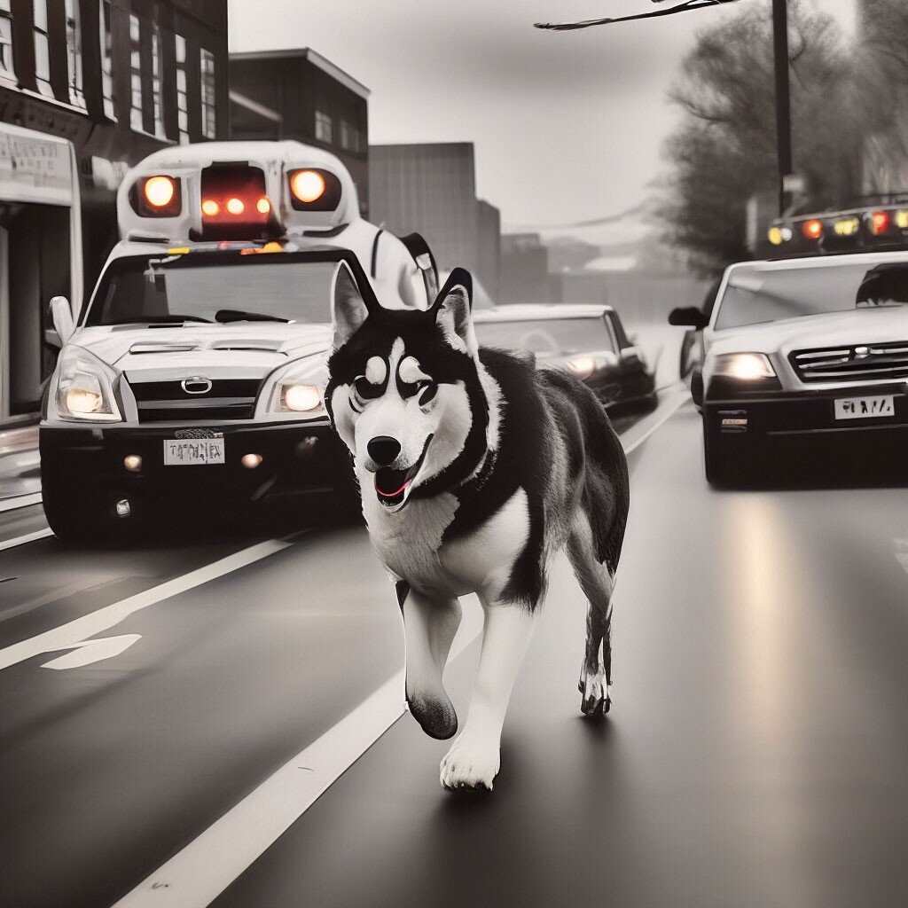 "Машина похитителей исчезла. Мне пришлось вернуться туда, где я видел её в последний раз. "   Иллюстрация создана автором с помощью нейросети. 