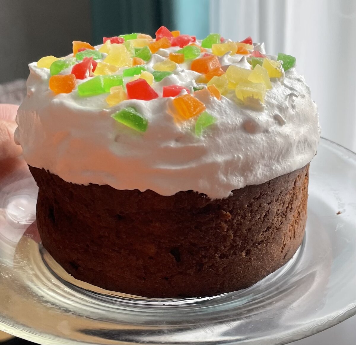 Вкусный и яркий творожный кекс