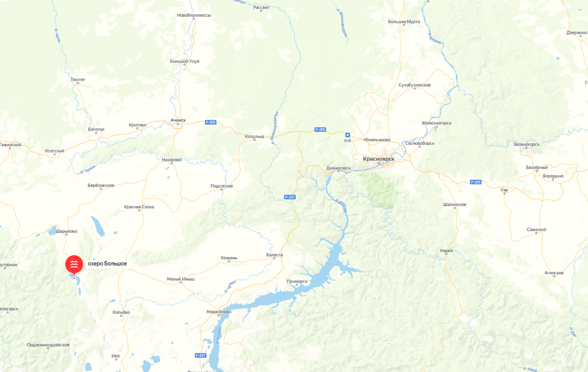 Красноярск парное озеро расстояние