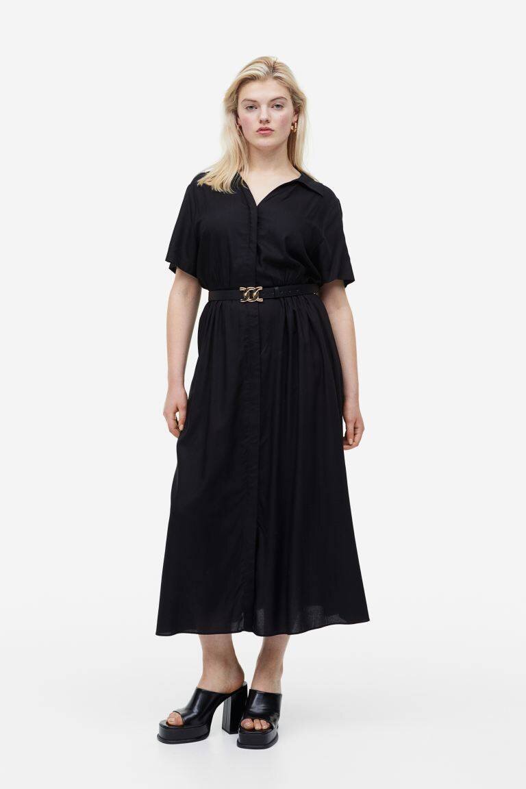 H&M Tie-Belt Shirt Dress