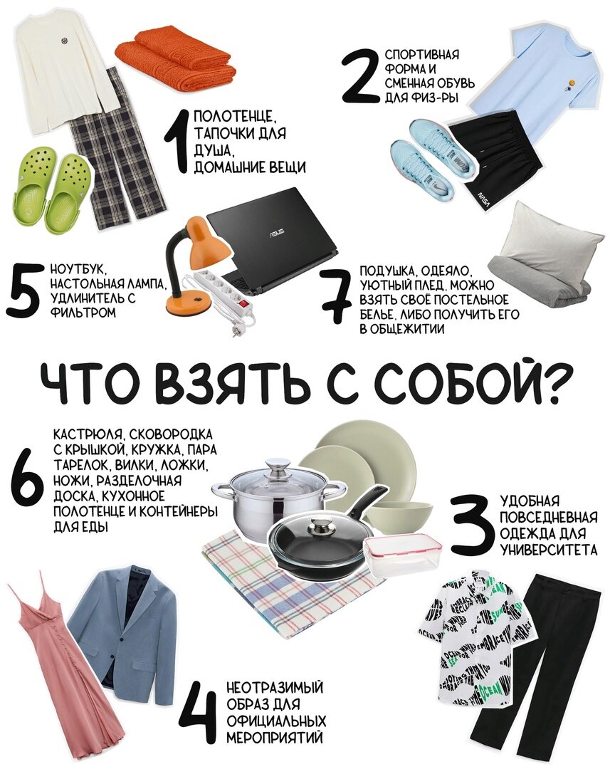 Собираемся в общежитие: must have для первокурсника