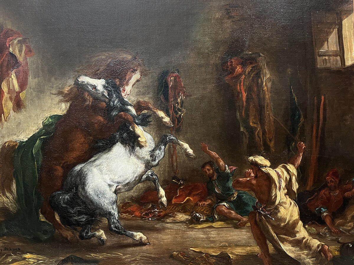 «Chevaux arabes se battant dans une ecurie» 1860 г. Музей Орсе. Фото автора