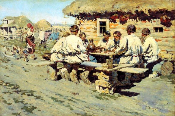 Иллюстрация: Виноградов С.А. Обед работников. 1890