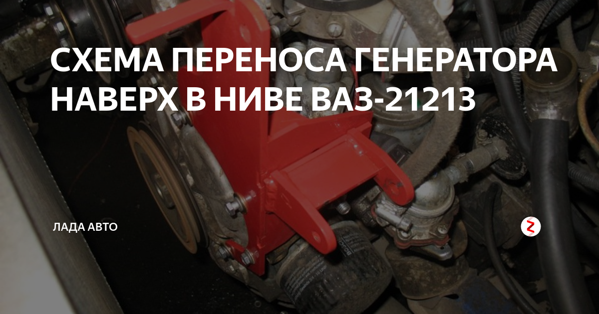 Чертежи переноса генератора наверх Lada 4x4 (ВАЗ , )