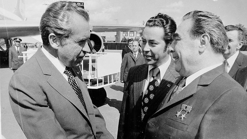 Приезд в ссср. Никсон и Брежнев 1972. Визит Брежнева в США 1973. Никсон визит 1972. Встреча Брежнева и Никсона 1972.
