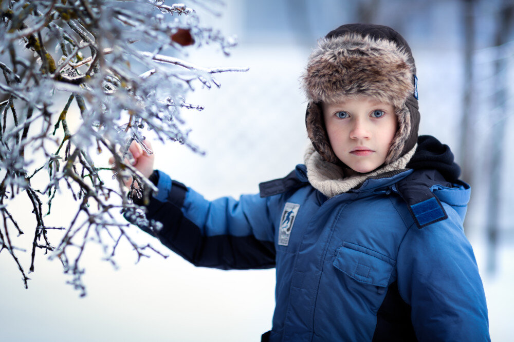 Фокусируй внимание зрителя на глазах ребенка и в точке силы