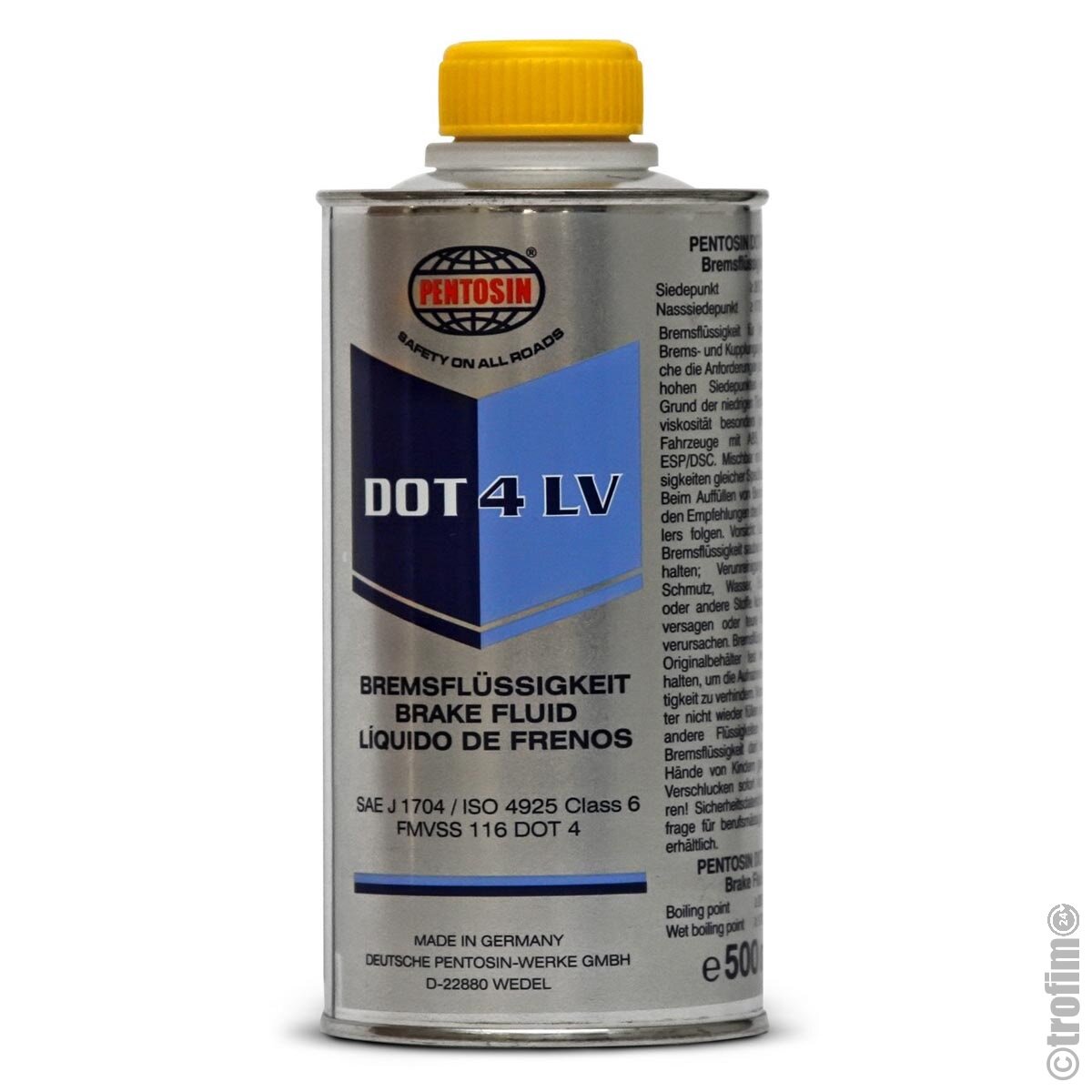 Brake Fluid DOT 4 Low Viscosity Pentosin 1224116 B000750 B-000-750