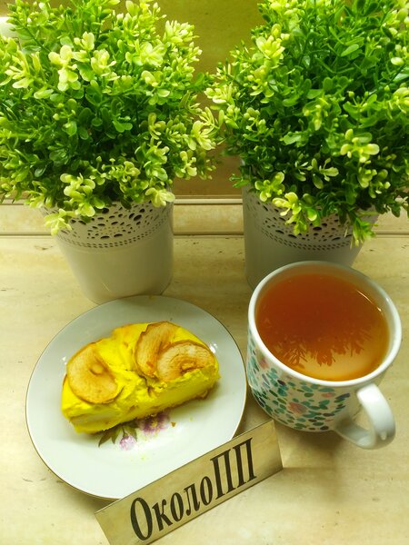 Творожная запеканка с яблоками