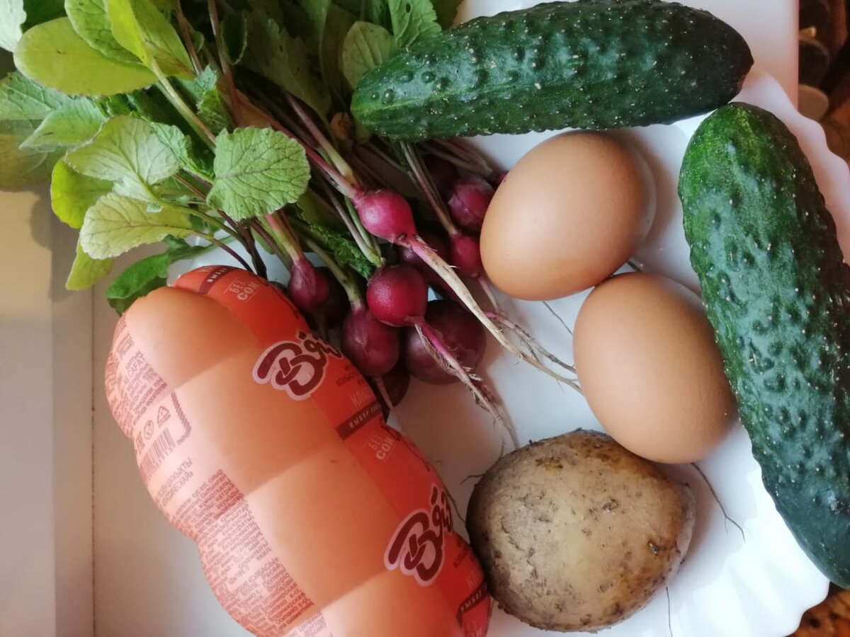 Ингредиенты для окрошки