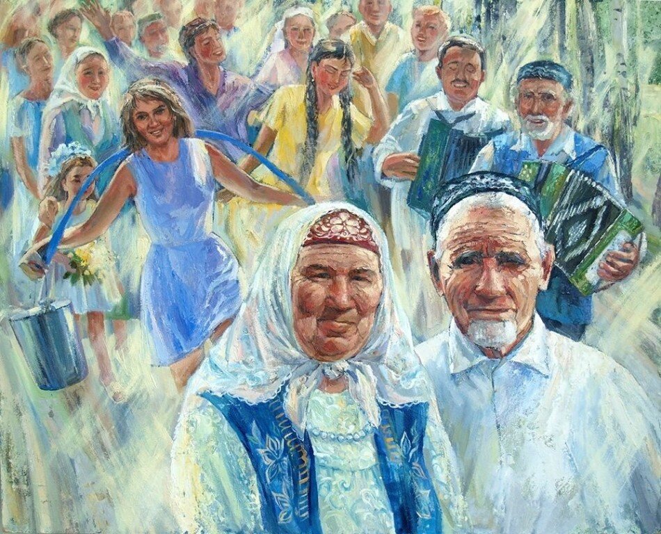 Картина "Бриллиантовая свадьба", автор Роза Савинова