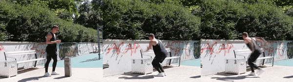 3-е упражнение:  Запрыгивания / Восхождения © Deutschen Russian