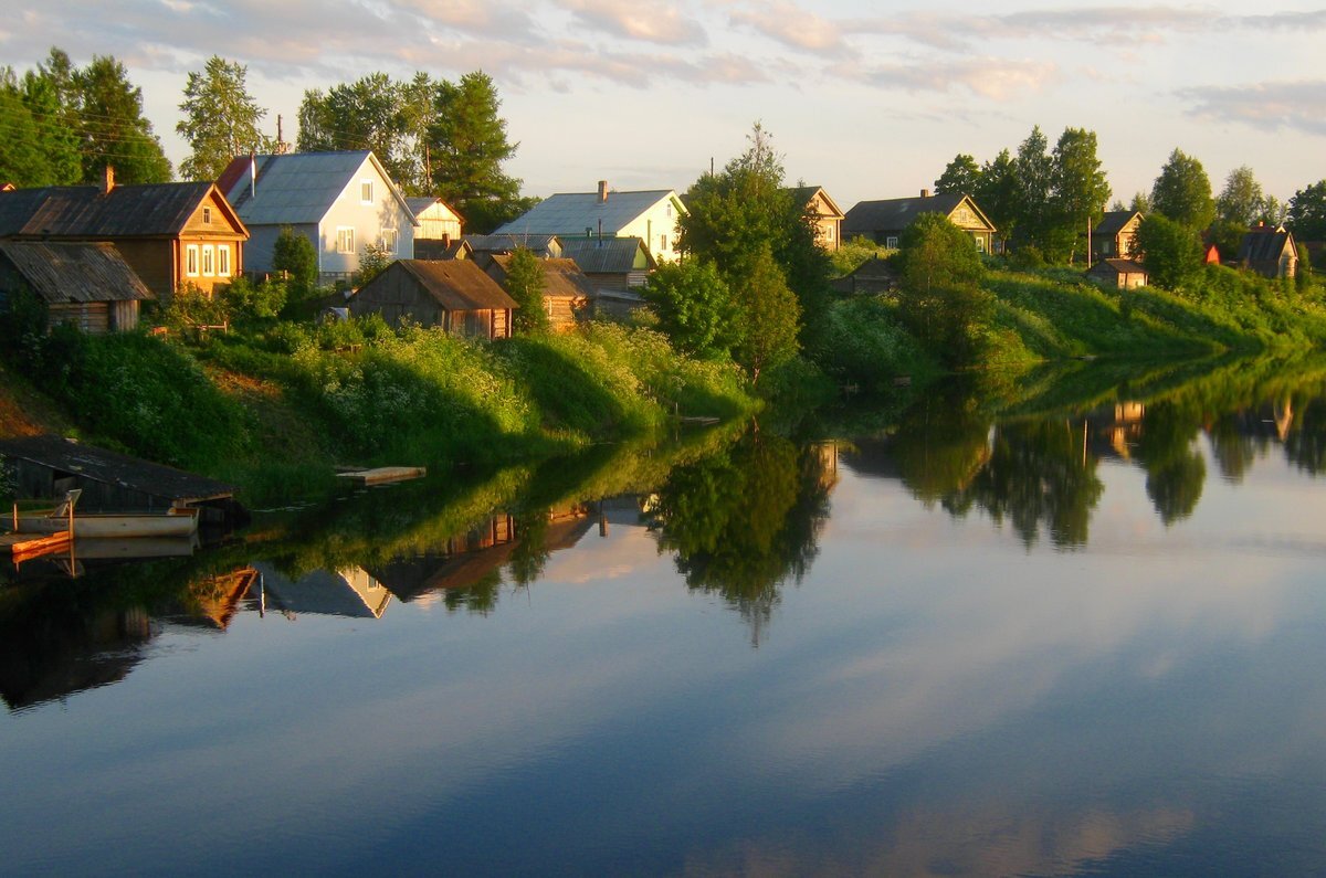 Деревня озеро село