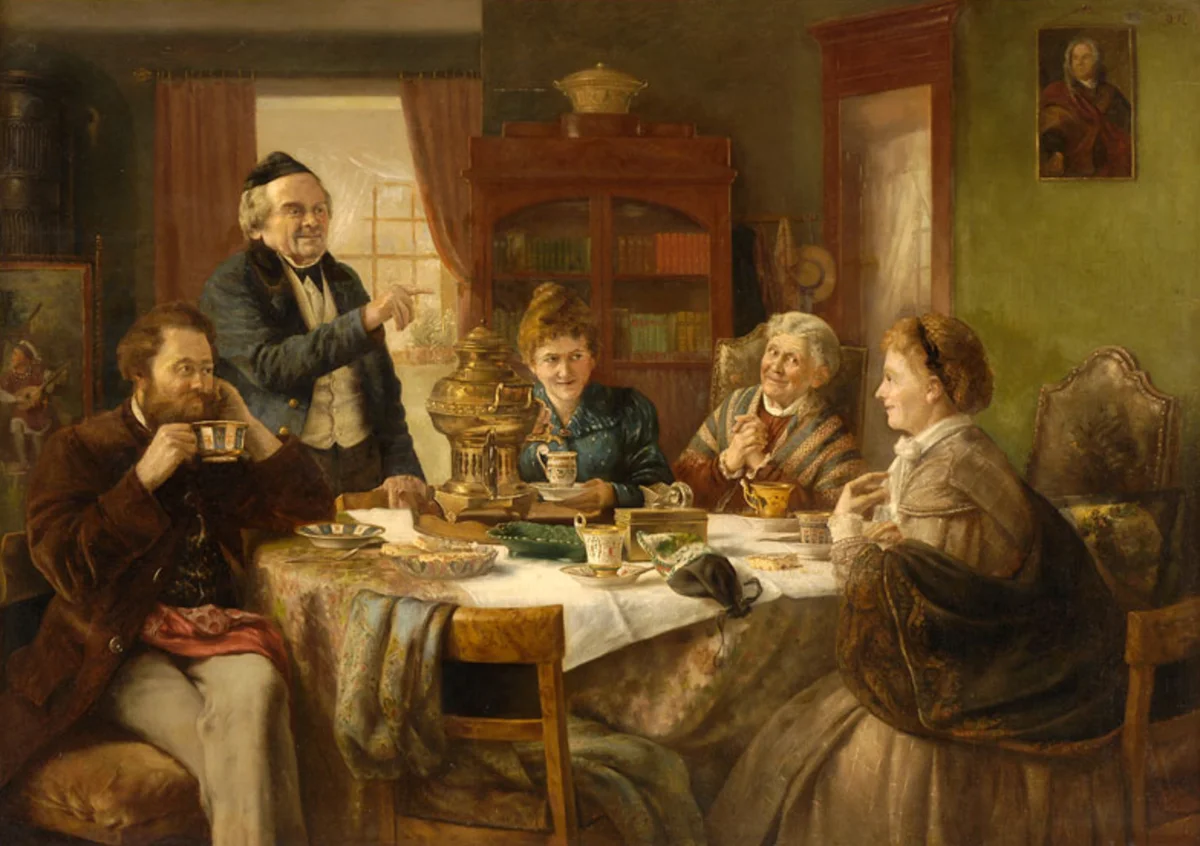 Семейные традиции чаепитие. Дворянское чаепитие 19 век. Чаепитие Англия 19 век. Чаепитие в 19 веке в Англии. Маковский купеческое чаепитие.