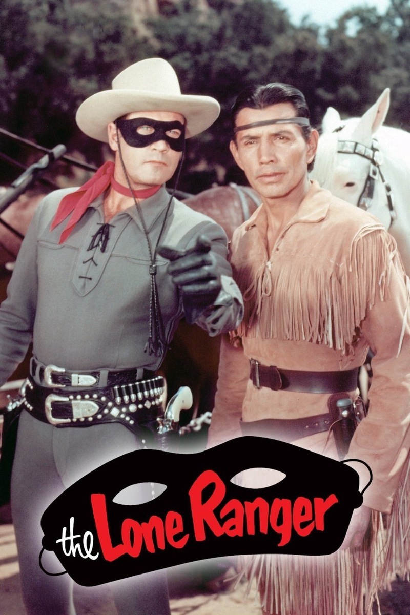 Клейтон Мур и Джей Сильверхилс в главных ролях сериала "The Lone Ranger"
