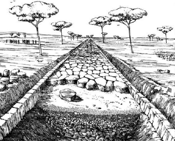 Дороги в древнем Риме строили по принципу слоеного пирога