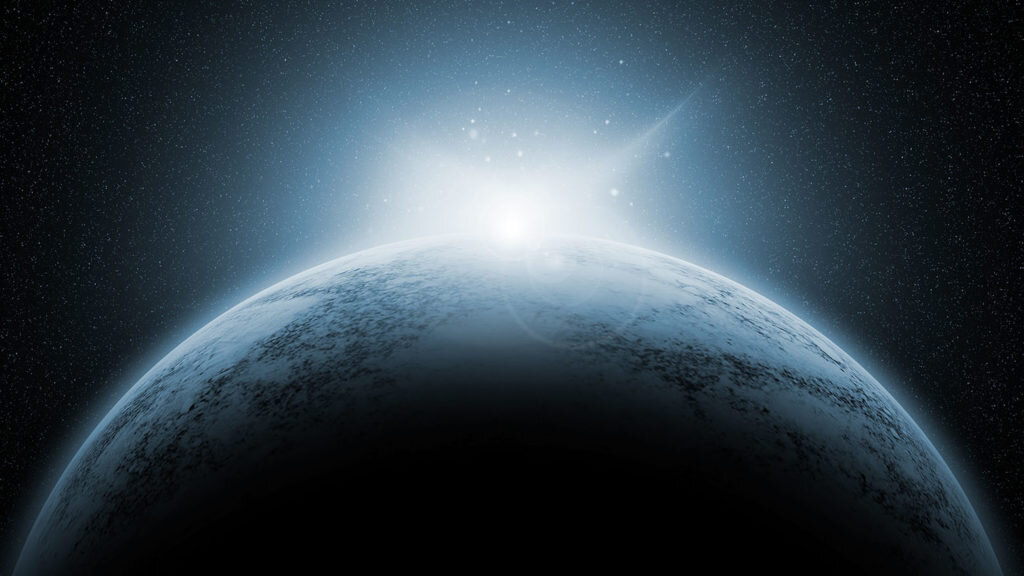    Space background with fictional planets Александр Шереметьев