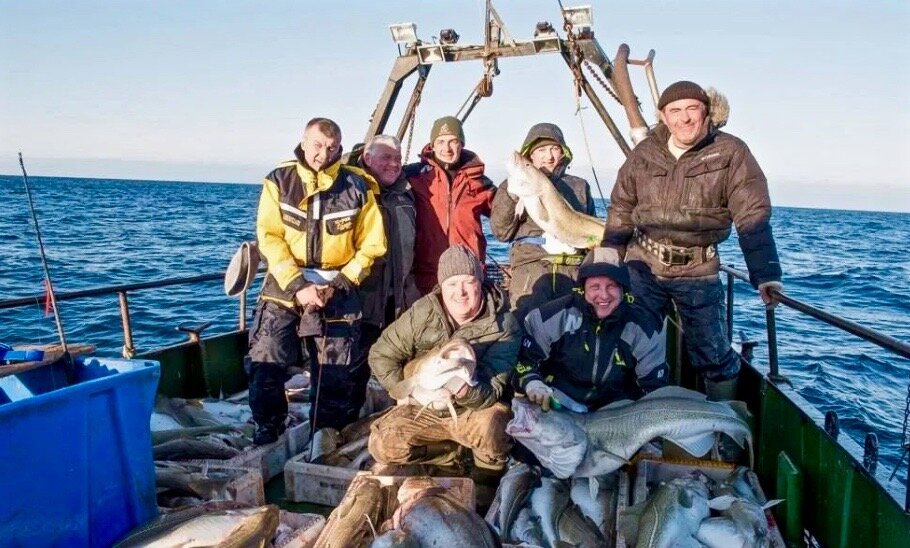 Рыбалка на Териберской губе. Улов трески.