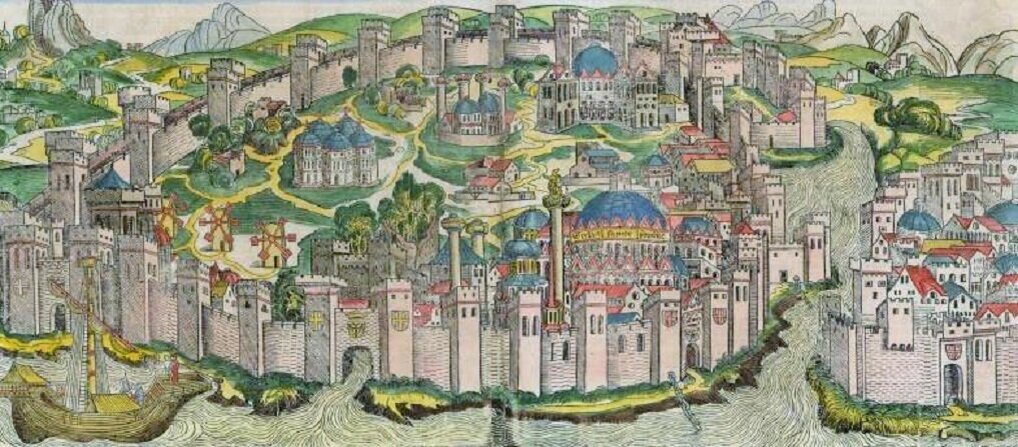 Константинополь в XV веке. Изображение 1493 г.