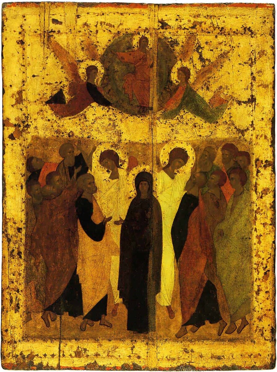 Андрей Рублев и Даниил Черный, 1420-е гг. Вознесение Господне
Троицкий собор Троице-Сергиевой Лавры