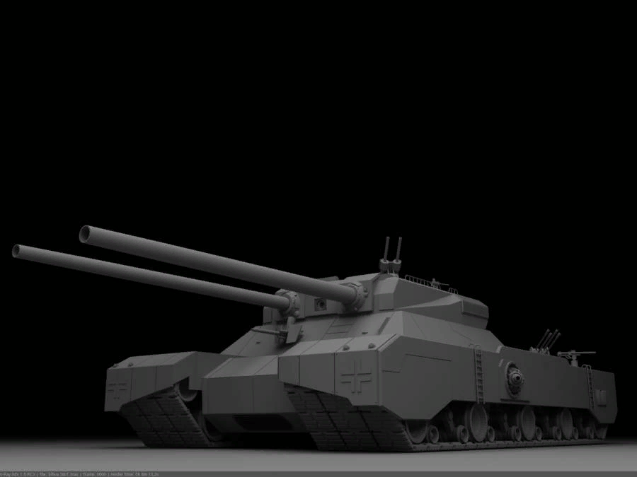 Рендеринг Landkreuzer P. 1000 Ratte, сделанный художником. World of Tanks/YouTube