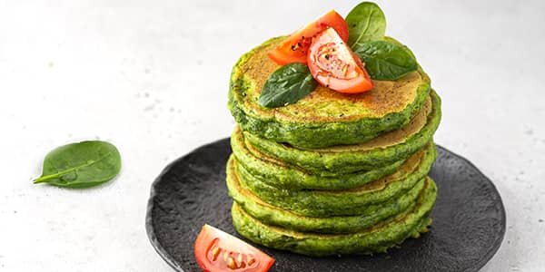 Вкусные "Панкейки со шпинатом" Всего за 10 минут