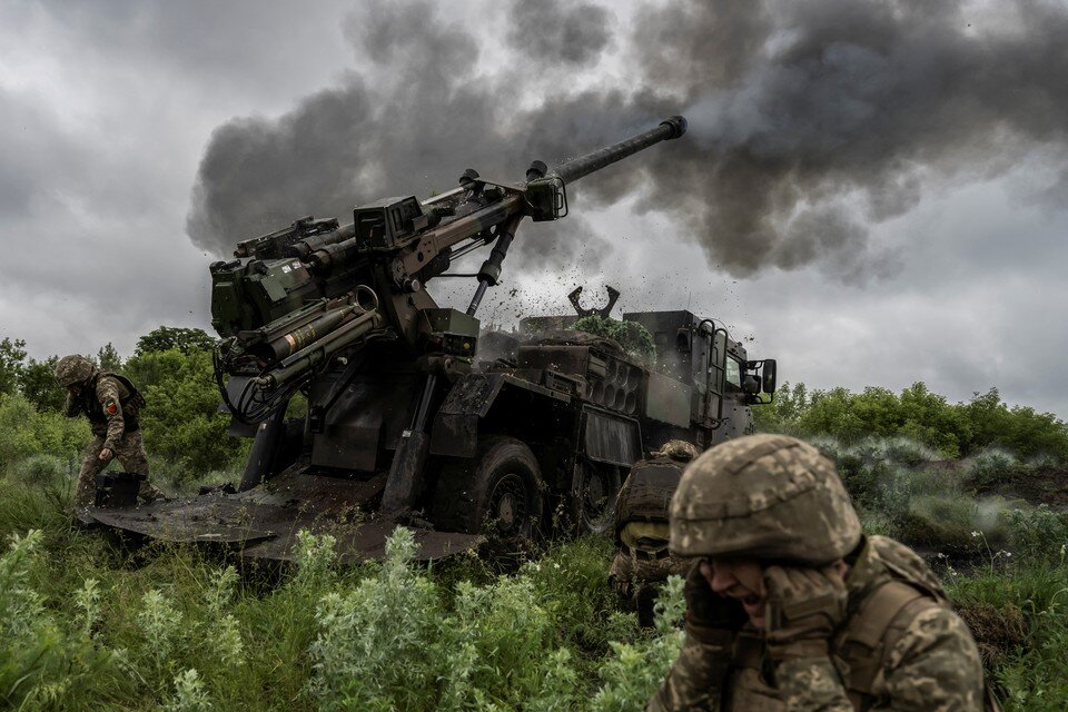    Работа артиллерии ВСУ под Авдеевкой. REUTERS