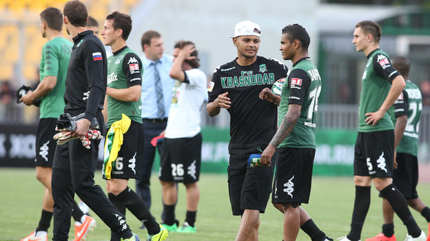    Футболисты «Краснодара» в 2014 году.Виталий Тимкив