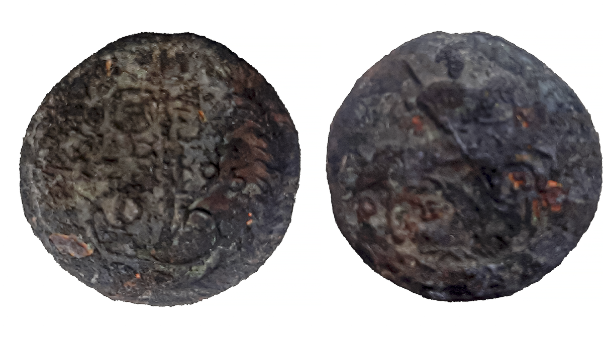 Личные фото. Полушка 1795 года без букв, Аннинский монетный двор.