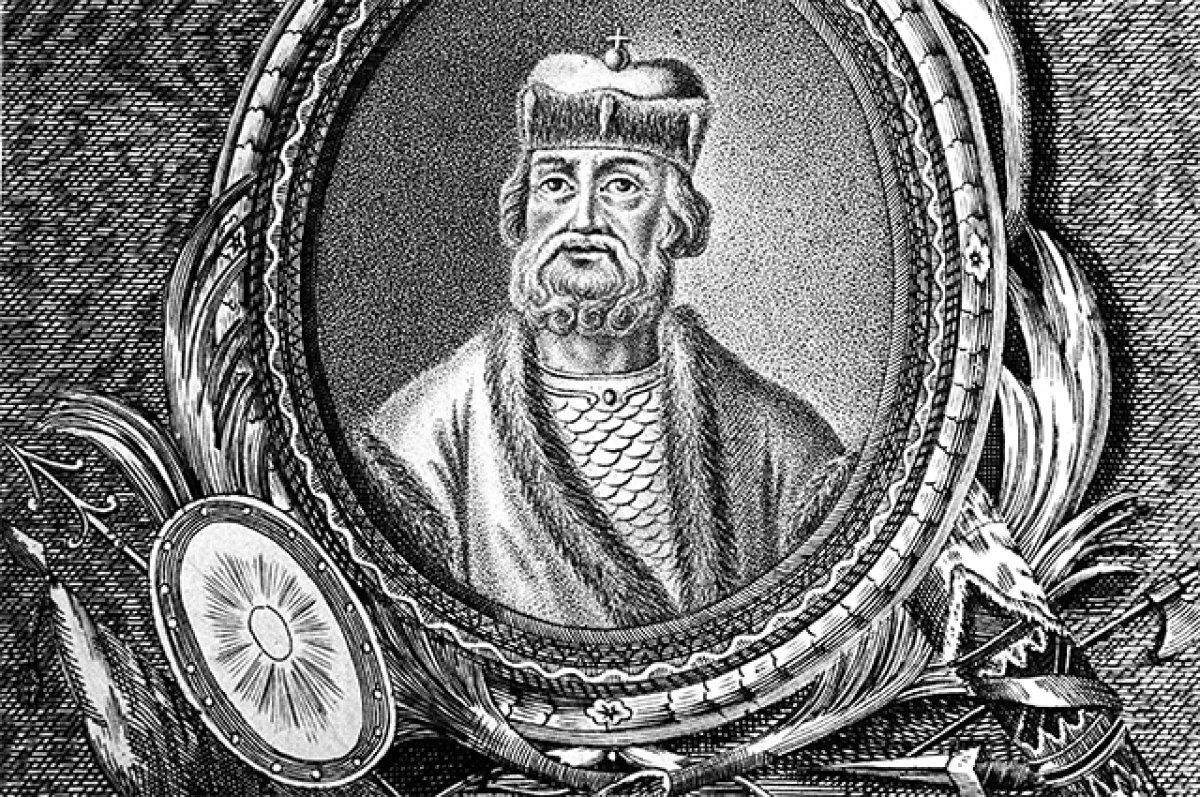    Великий князь Российский (Московский, потом Владимирский) Юрий III (Георгий) Данилович (1281-1325). Из книги «Пантеон российских государей». 1807 г. Государственный Исторический музей в Москве.