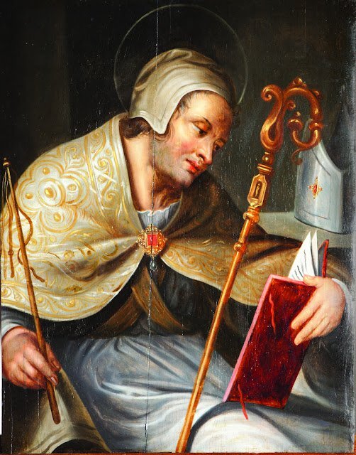 Фламандская школа XVII века
Картина написана по гравюре Эгидия Саделера Старшего
Святой Амвросий
Дерево, масло. 62×48 см
БСИИ ASG, инв. № 02-1476